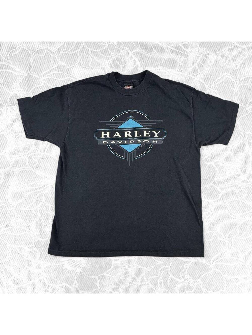 Harley-Davidson Vintage 1994 Nice France Black Cotton T-Shirt - XL